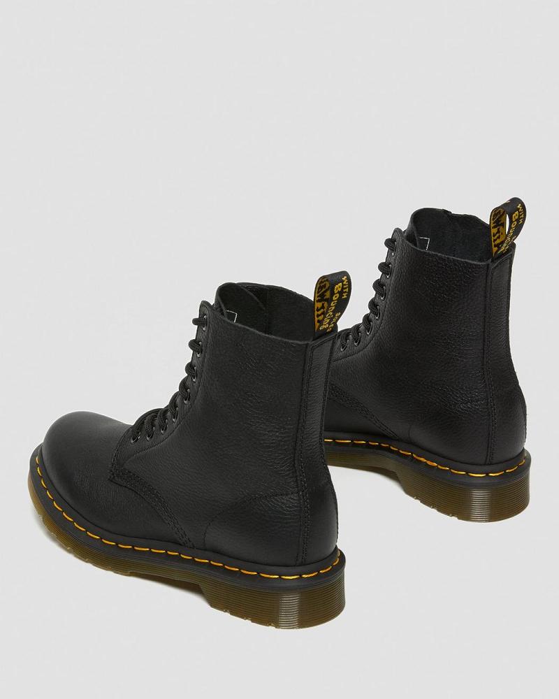 Women's Dr Martens 1460 Pascal Virginia Leather Ankle Boots Black | AU 18XYU